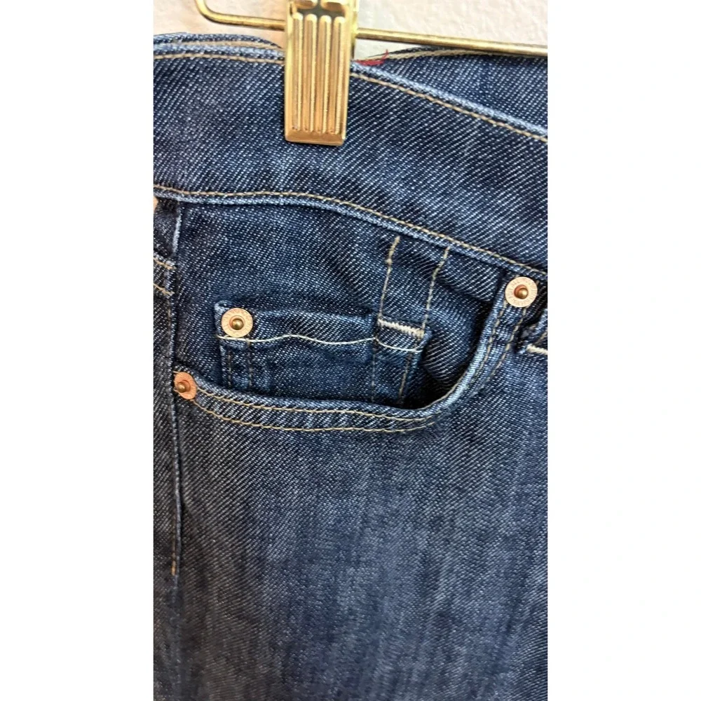 7 For All Mankind‎ Roxanne Jeans Size 25 Dark Wash Skinny Slim Mid Rise Denim